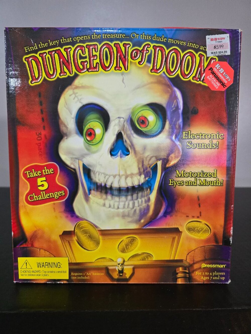 Dungeon of Doom Board Game (2002) Pressman - Animated Skull - Complete